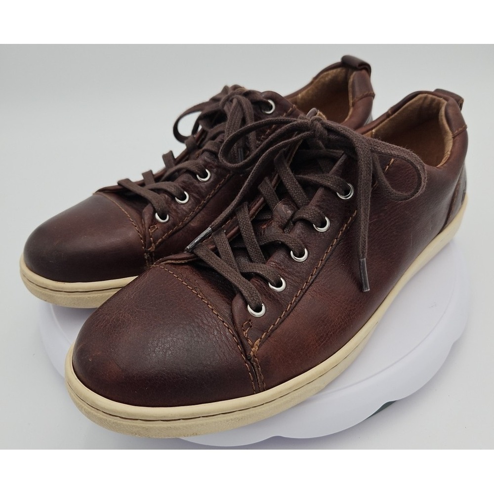 BORN Allegheny Brown Leather Lace Up Comfort Sneaker‎ Casual M/8  W/9.5-10 *EUC*